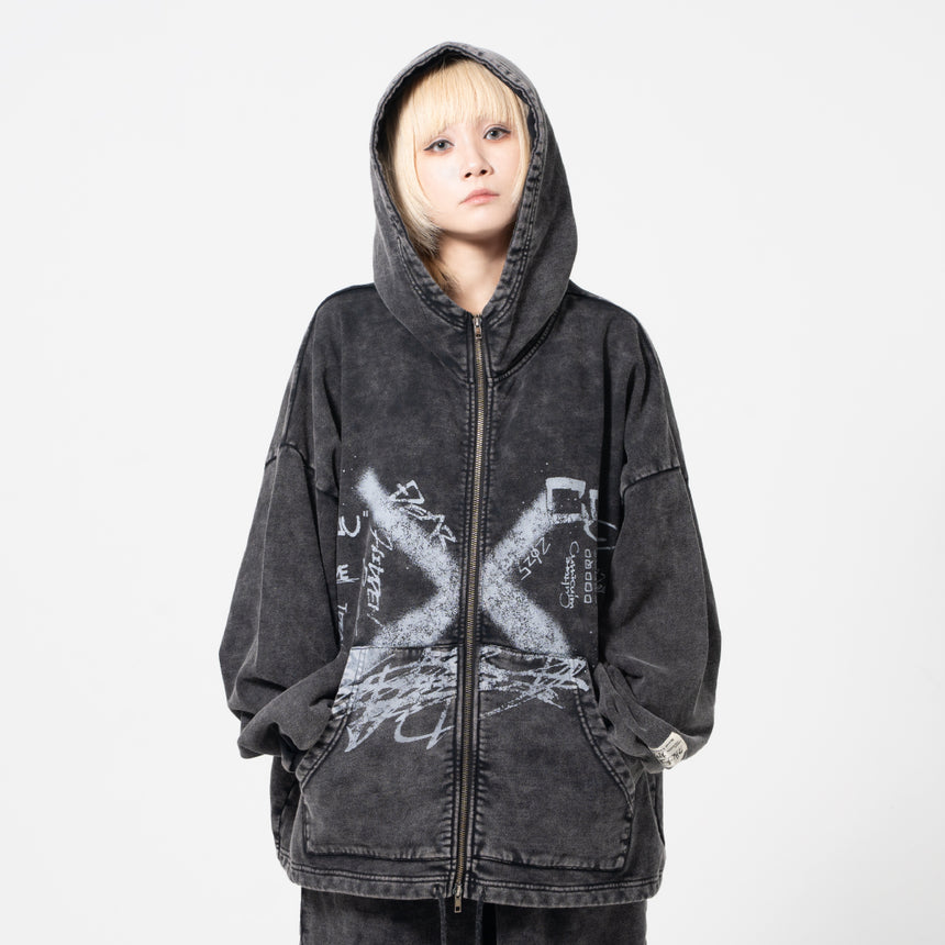 Reol DOODLE ZIP HOODIE - CC