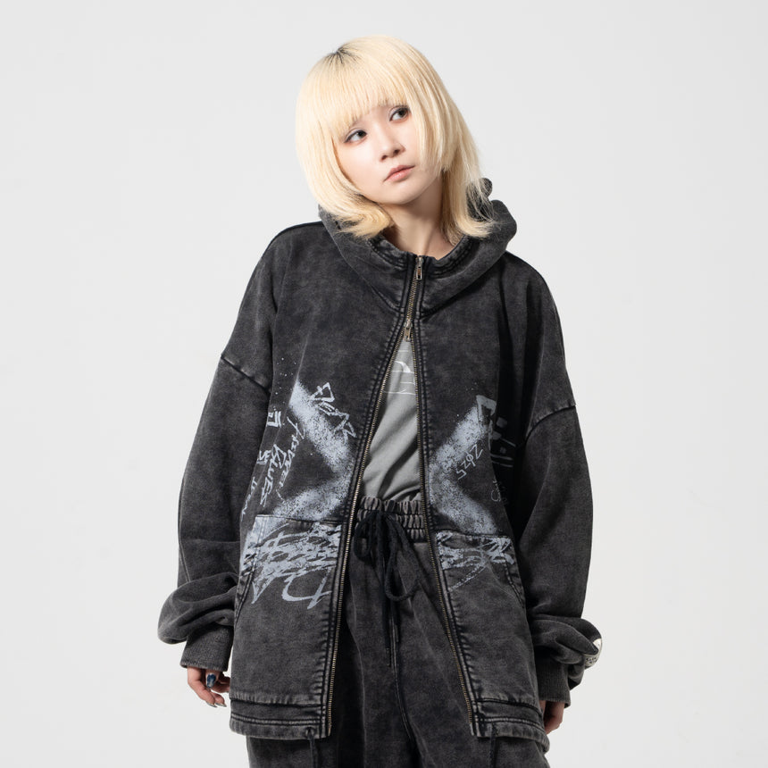 Reol DOODLE ZIP HOODIE - CC