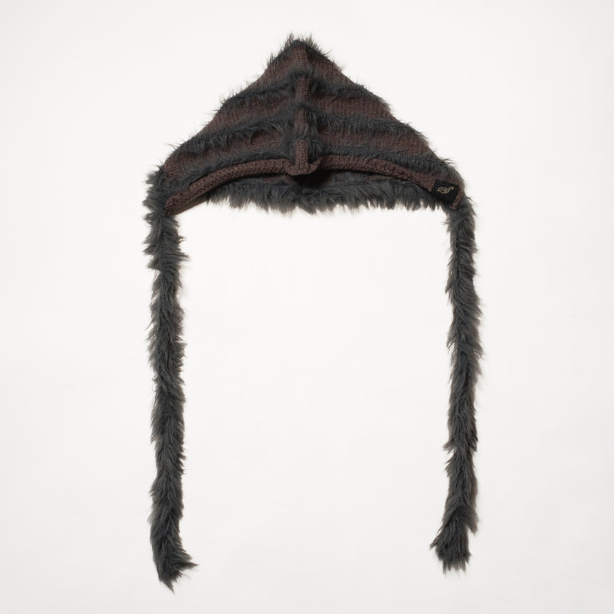 編 2WAY EARFLAP BEANIE(涅色 charcoal)