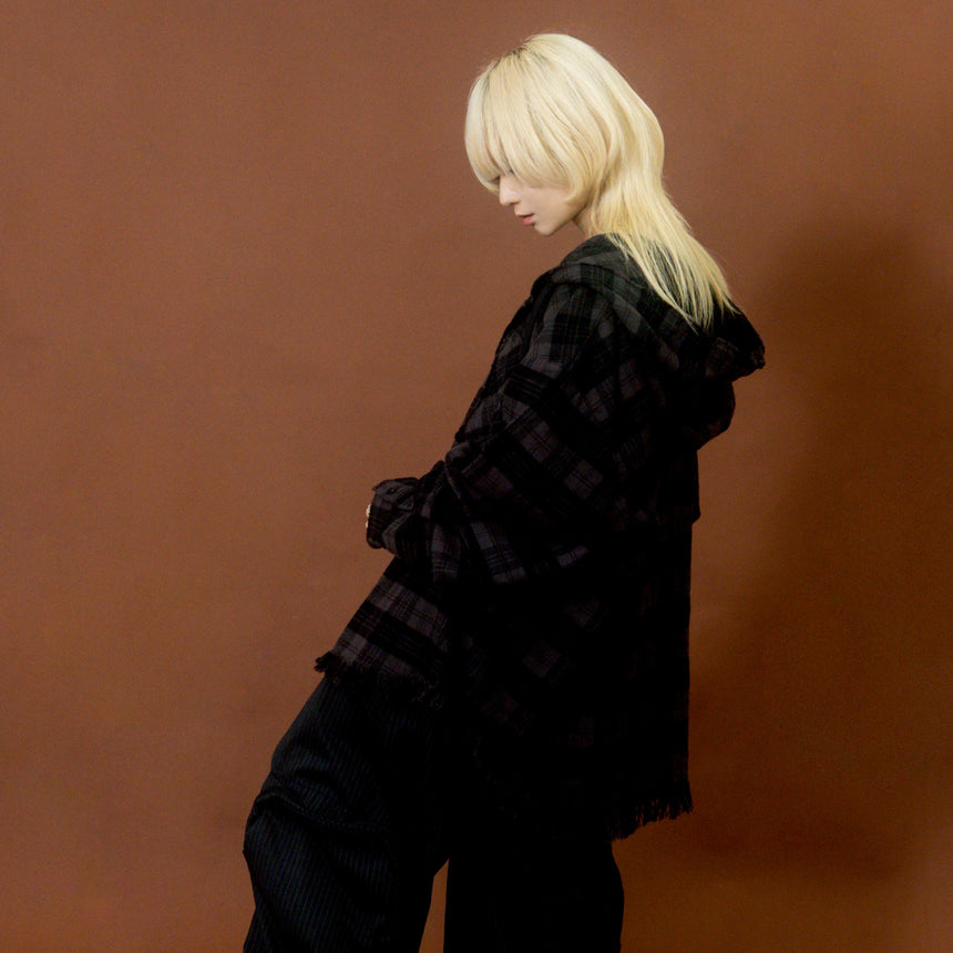 纏 HOOD SHIRT(涅色 gray)