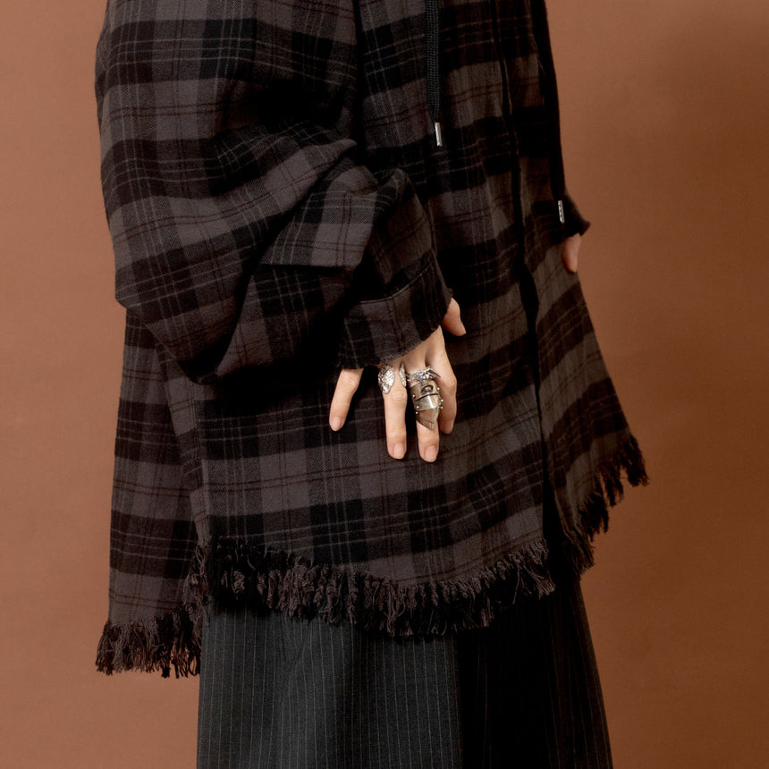 纏 HOOD SHIRT(涅色 gray)
