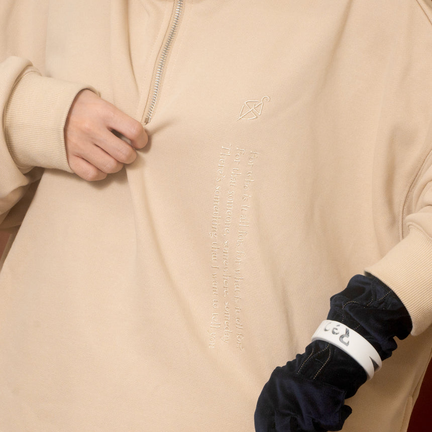 初 ZIP-UP SWEAT(生成 ecru)