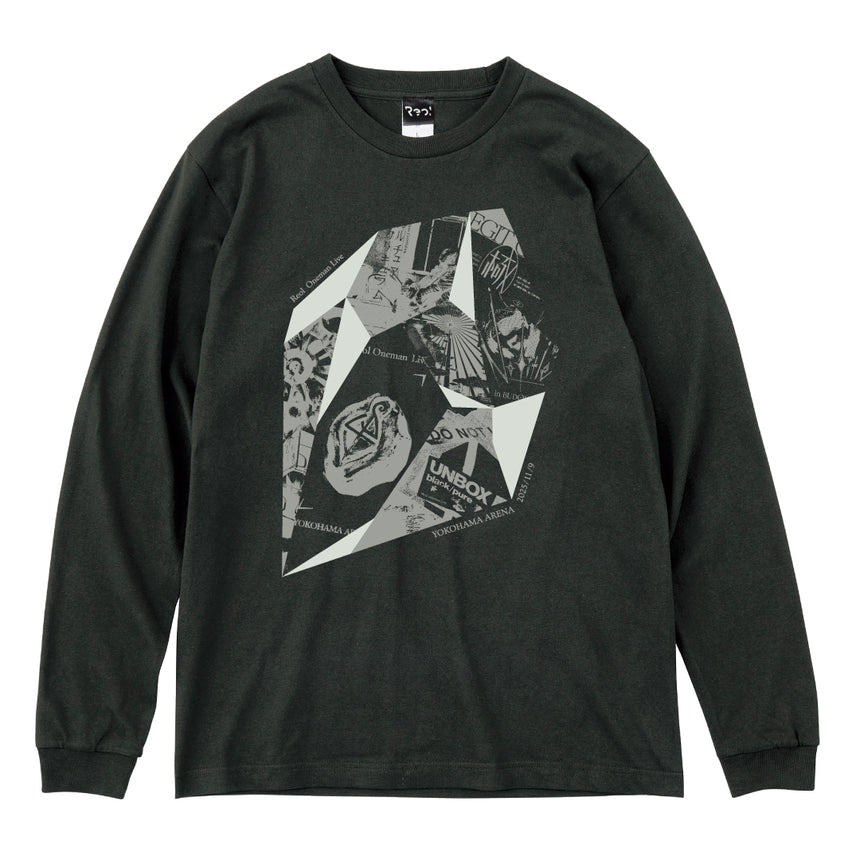 【11/9〜販売】学 SCRAP LONG TEE(藍墨 black)